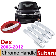 Para Subaru Dex 2006 ~ 2012 cromado cubierta de la manija de la puerta Exterior accesorios del coche pegatinas ajuste Conjunto de 4 puertas 2007 2008, 2009, 2010, 2011 2024 - compra barato
