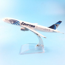 EGYPT AIR Boeing 777 Airplane Toy Plane Model 16CM Metal Alloy Aircraft Diecast model Aeroplane B777 Plane Toys For Children 2024 - buy cheap