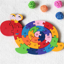 Brinquedo educacional infantil, quebra-cabeça de madeira 3d para crianças 2024 - compre barato