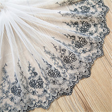 5Yard/Lot Diy lace fabric double color small rose dress lace trim clothes dress accessories 21cm wide 2024 - buy cheap