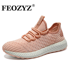 FEOZYZ-Zapatillas bajas para correr para mujer, deportivas de punto, transpirables, talla 35-44, para primavera y verano, 2019 2024 - compra barato