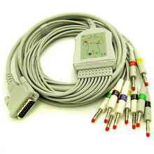 Free Shipping Schiller 10 Lead ECG/EKG Cable Banana 4.0mm AT3 AT6 CS6 AT5 AT10 AT60  IEC Standard use 2024 - buy cheap
