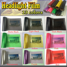Rollo de luz de coche, 12 colores, 8 rollos, tamaño: 30cm x 10m, película de vinilo tintado, envío gratis 2024 - compra barato