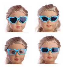 Новые синие очки различной формы подходят для американских кукол 18 дюймов американские кукольные аксессуары 2024 - купить недорого