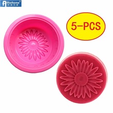 5PCS Silicone Round Sunflowers Chrysanthemum Flowers Soap Molds Mousse Cake Mold Soap Making Moulds Handmade Soap DIY Mold 2024 - buy cheap