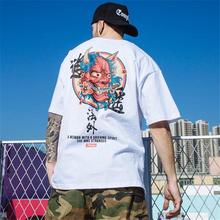 Camiseta de Hip-Hop para hombre, camisa de manga corta con estampado de Charater chino fantasma, Harajuku, ropa de calle, primavera y verano, 2019 2024 - compra barato