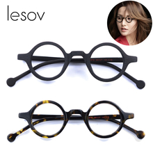 Lesov Retro Circle Eye Glasses Frame Women Vintage Round Lens Glasses Optical Spectacle Frame Men Vintage Eyeglasses Frames New 2024 - buy cheap