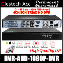 Аналоговый гибридный видеорегистратор AHDM 4 канала 8 каналов CCTV AHD DVR/720P 1080P NVR 4 в 1 видеорегистратор для AHDL-камеры IP-камеры HDMI VGA 2024 - купить недорого