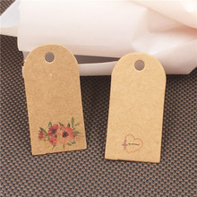 Papieren Thank You Labels Handmade For Clothing Kraft Paper Hang Tags Arch Gift Hang Tags Labels Colorful Blank Tags 500Pcs/Lot 2024 - buy cheap