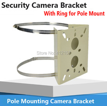 Universal Pole Mounting Bracket Arm Base holder for CCTV Security PTZ Camera Bracket clamp With Ring For Pipe LamPost Mount 2024 - buy cheap