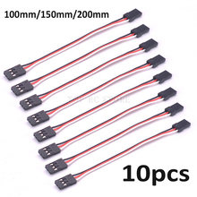 10pcs 100mm / 150mm / 200mm 20cm Quadcopter Servo Extension Lead Male to Male Wire Cable For JR RC Quadcopter Airplane 2024 - buy cheap