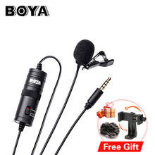 BOYA BY-M1 etiqueta micrófono de solapa 6 m con trípode Boya 3,5mm micrófono de condensador para Smartphones Dslr/grabador /videocámaras 2024 - compra barato