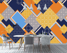 Modern fashion geometric pattern wallpaper papel de parede for living room sofa TV wall bedroom kitchen wall papers home decor 2024 - buy cheap