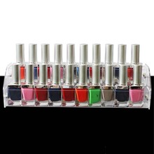 HUNYOO-Soporte de acrílico transparente para esmalte de uñas, estante de mesa para exhibición de labios, 2 niveles 2024 - compra barato