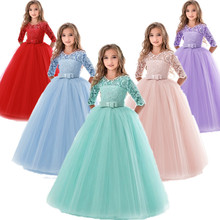 Girls Evening Party Dress 2019 Kids Dresses For Girls Children Costume Elegant Princess Dress Flower Girls Wedding Dress 6 14 Y 2024 - buy cheap