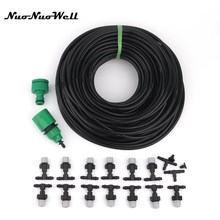1 Set 30m Fog Cooling System Irrigation Kit Micro Sprinkler Watering Mist Nozzle 10M Hose Microns Garden Patio 2024 - buy cheap