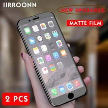 2 шт./лот, матовое закаленное стекло для iphone 6 s plus, Защита экрана для iphone 6 plus 6 s plus IIRROONN, матовая защитная пленка 2024 - купить недорого