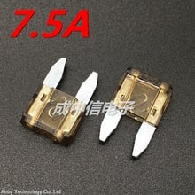 20pcs/lot AMP Mini Car Fuse 7.5A 7.5 AMP 32V Mini Size Boat Truck Blade Fuse 2024 - buy cheap