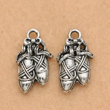 KJjewel Tibetan Silver Plated Shoe Charm Pendants for Jewelry Making Bracelet Diy Jewelry Findings 19x11mm 2024 - buy cheap