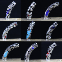 2pcs/lot Tibetan Silver Drop Oil Metal Spacer Beads Big Hole Vintage Designer Bracelets Tube Charm Beads DIY Jewelry Findings 2024 - buy cheap
