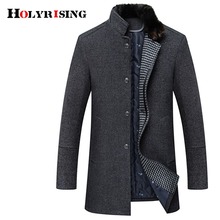Holyrising Men Manteau Homme Wool Coat Casual Stand Collar Woolen Coats And Jackets Loose Male Overcoat Gray Coffee Top 18630-5 2024 - buy cheap