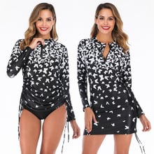 Traje de baño de manga larga para mujer, ropa de baño con estampado de animales, de licra, para surfear, Kite Surf, 2019 2024 - compra barato