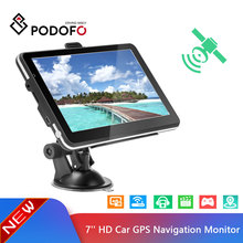 Podofo 7 inch HD Car GPS Navigation Map Free Upgrade Navitel Europe Sat nav Truck gps navigators automobile Vehicle Truck GPS 2024 - buy cheap