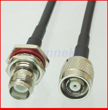 5pcs/lot RP-TNC male jack center to RP-TNC female nut bulkhead RG58 cable pigtail 50cm 2024 - buy cheap