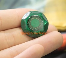 2pcs/lot 25.3MM 1hole Green Resin with Rhinestones Buttons Cashmere Mink Coat Fur Clothing Buckle Decoration Clasp Buckle 2024 - buy cheap