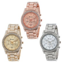 Relojes de Imitación de Las Mujeres Ginebra reloj de Cuarzo Cronógrafo Chapado Classic Ronda Señoras de Las Mujeres Cristales montres relojes mujer 2024 - compra barato