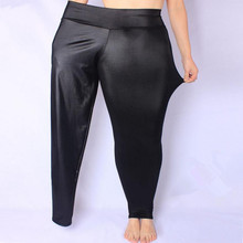 FSDKFAA Women Leggings Black High Waist Faux Leather Leggings High Elastic Stretch Material Skinny Pants  Plus Size XL-XXXXXL 2024 - buy cheap