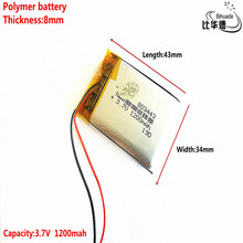 2019 litros bateria de 3.7v, 1200mah 803443 polímero de lítio/li-ion para tablet pc bank, gps, mp3,mp4 2024 - compre barato