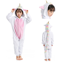 Kugurumi/Детский костюм с животным, фланелевая мягкая цельная Пижама, один предмет, для мальчиков и девочек, детский зимний костюм для сна с изображением Золотой лошади и единорога 2024 - купить недорого