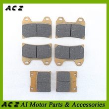 ACZ мотоцикла замены тормозной Запчасти Передний + задний тормозной колодки Набор дисков углеродного тормозных колодок для Suzuki GSX400 GSX1200 FSW/FSX Inazuma 2024 - купить недорого
