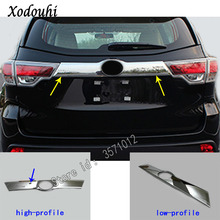 Car Styling Trunk Stick Detector Rear License Frame Plate Trim Strip Bumper Hoods 1pcs For Toyota Highlander 2018 2019 2020 2024 - buy cheap