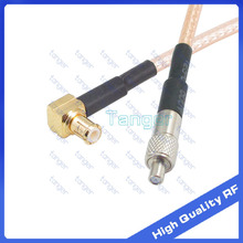 Conector de ângulo reto ts9 fêmea jack para mcx macho, conector com 20cm 8in 8 "rf rg316 rf coaxial rabo de porco de alta qualidade, cabo de perda baixa 2024 - compre barato