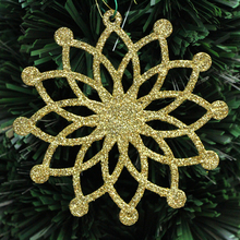 1 PC Gold powder Colorful flower Christmas tree decorations 12X12MM Xmas tree present adornments DIY party product accessories 2024 - buy cheap