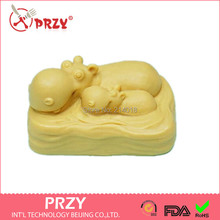 Family Hippo Shaped Soap Mold & Fondant Cake Decoration Mold High-quality Handmade Soap Mold Moulds Silicone Rubber PRZY 001 2024 - buy cheap