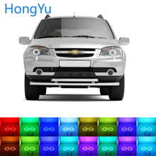 Latest Headlight Multi-color RGB LED Angel Eyes Halo Ring Eye DRL RF Remote Control for Chevrolet Niva 2009 - 2013 Accessories 2024 - buy cheap