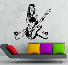 Adesivo de parede da cantora sexy menina, adesivo de música de rock, adesivo de parede de vinil, pôster de casa, quarto, design de arte, decoração 2yy40 2024 - compre barato