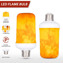 E27 E26 E14 B22 LED Flame Lamp 4 Modes Flame Effect Light Bulb 85-265V Flickering Emulation Fire Light With Gravity Sensor Decor 2024 - buy cheap