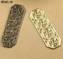 REGELIN-Accesorios de joyería hechos a mano, accesorios de joyería Vintage con amuleto colgante de flores, 15x47mm, 50 unids/lote 2024 - compra barato