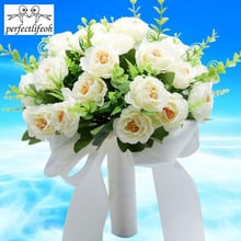Yo cho de flores artificiales para decoración de boda, ramo de flores artificiales a mano, para boda 2024 - compra barato
