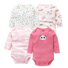 4 PCS/Lot Spring Autumn Baby Rompers 100% Cotton Newborn Baby Clothes For 0-2Y Girls Boys Long Sleeve Jumpsuit Baby Clothing Set 2024 - buy cheap