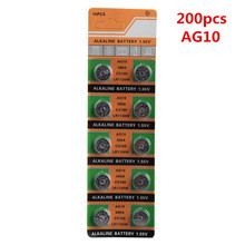 200 unids/lote AG10 para relojes de juguete remoto 189 LR54 celular moneda alcalina de la batería de 1,55 V SR54 389 189 LR1130 389 SR1130 pilas de botón 2024 - compra barato