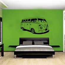 Large Car VW Sticker Volkswagon Camper Van Retro Hippy Classic Wall Art Removable Cut Vinyl Decal Stencil Mural Home Room Decor 2024 - buy cheap
