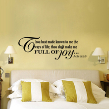 Full Of Joy Wall Sticker Bible Verse Wall Decal Christianity Home Decor For Living Room Wall posters wallpaper Vinyl Room Decor 2024 - buy cheap