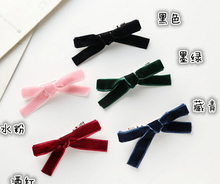 Free Shippin 2pcs Women's velvet bow hairpins girl's cute lovely fashion hair clips hair Korea accessories 2016 2024 - buy cheap