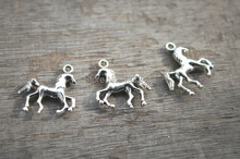 15pcs--Horse Charms, Antique silver  Lovely Running Horse Charm Pendant 23x27mm 2024 - buy cheap