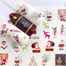 YWK 1 Sheet Water Transfer Nails Art Sticker Merry Christmas Nail Wrap Sticker Tips Manicura stickers for Nails 2024 - buy cheap